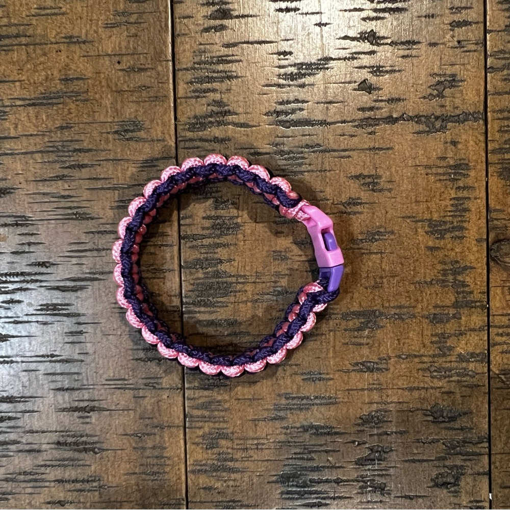 Handcrafted, Pink & Purple Paracord Bracelet